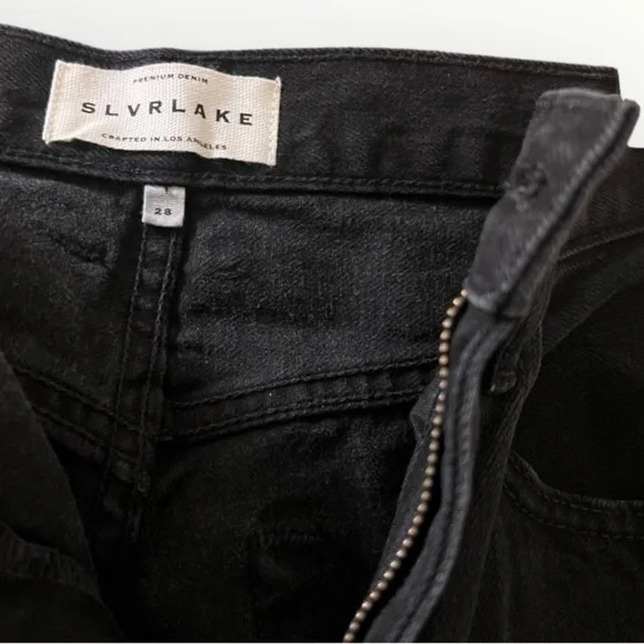 Slvrlake London Straight Leg Jeans Black‎ Sz 28 - Picture 10 of 14